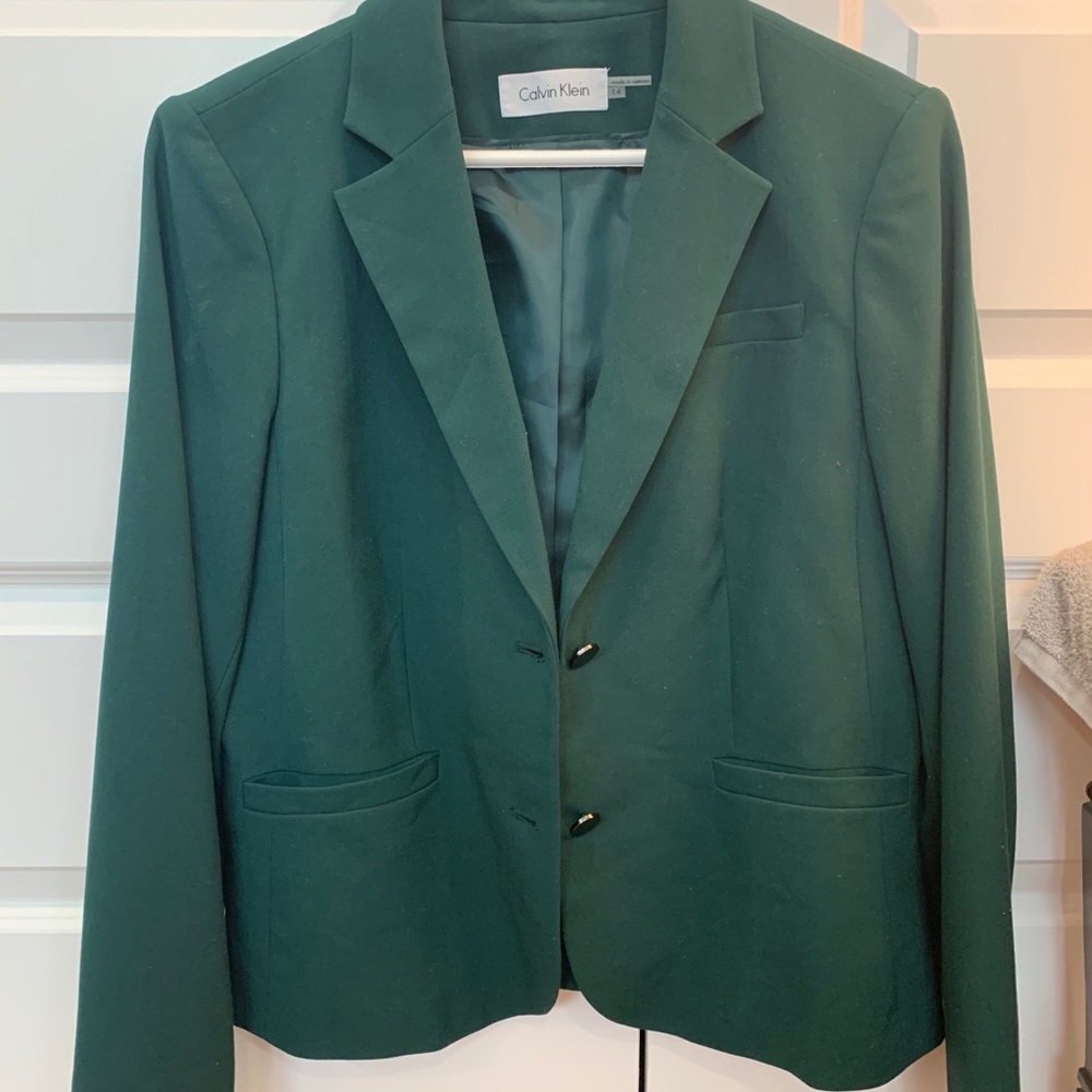 Green/turquoise Calvin Klein blazer